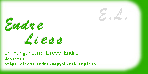 endre liess business card